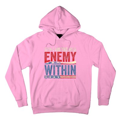 Kamala Harris Enemy Within Antitrump Left Wing Hoodie