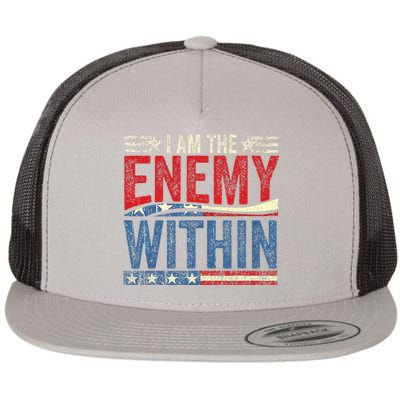 Kamala Harris Enemy Within Antitrump Left Wing Flat Bill Trucker Hat