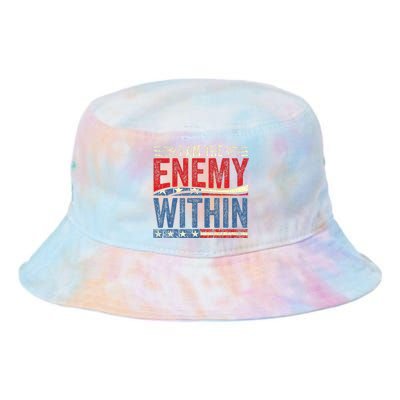 Kamala Harris Enemy Within Antitrump Left Wing Tie Dye Newport Bucket Hat