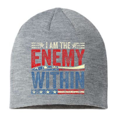 Kamala Harris Enemy Within Antitrump Left Wing Sustainable Beanie