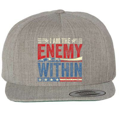 Kamala Harris Enemy Within Antitrump Left Wing Wool Snapback Cap