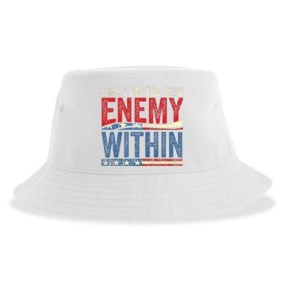 Kamala Harris Enemy Within Antitrump Left Wing Sustainable Bucket Hat