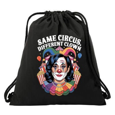 Kamala Harris Election Same Circus Different Clown Drawstring Bag