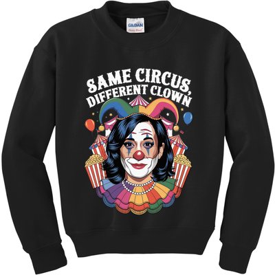 Kamala Harris Election Same Circus Different Clown Kids Sweatshirt
