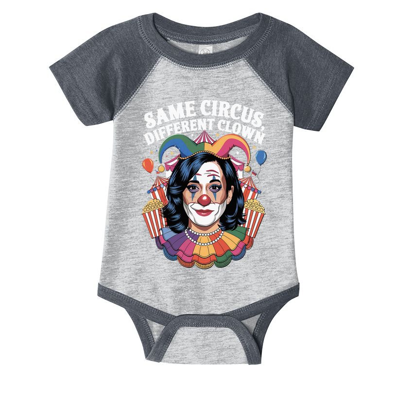 Kamala Harris Election Same Circus Different Clown Infant Baby Jersey Bodysuit