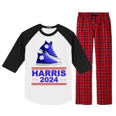 Kamala Harris Election Sneakers 2024 Raglan Sleeve Pajama Set