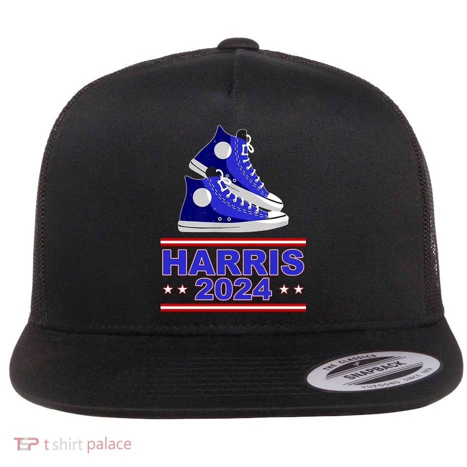 Kamala Harris Election Sneakers 2024 Flat Bill Trucker Hat