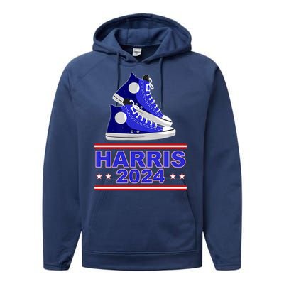 Kamala Harris Election Sneakers 2024 Performance Fleece Hoodie