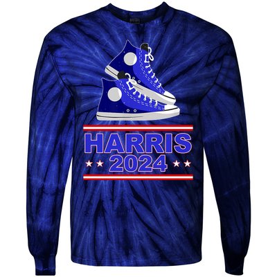 Kamala Harris Election Sneakers 2024 Tie-Dye Long Sleeve Shirt