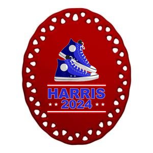 Kamala Harris Election Sneakers 2024 Ceramic Oval Ornament