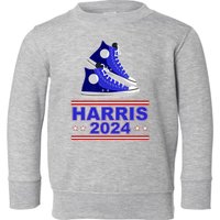 Kamala Harris Election Sneakers 2024 Toddler Sweatshirt