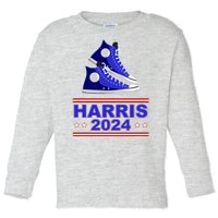 Kamala Harris Election Sneakers 2024 Toddler Long Sleeve Shirt