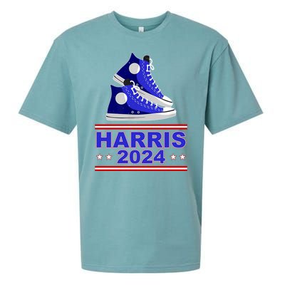 Kamala Harris Election Sneakers 2024 Sueded Cloud Jersey T-Shirt