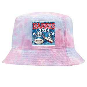 Kamala Harris Election Sneakers 2024 President Comma La La Tie-Dyed Bucket Hat