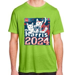 Kamala Harris Election Cat Lady 2024 Democrat Crazy Kitty Gift Adult ChromaSoft Performance T-Shirt