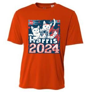 Kamala Harris Election Cat Lady 2024 Democrat Crazy Kitty Gift Cooling Performance Crew T-Shirt