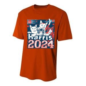 Kamala Harris Election Cat Lady 2024 Democrat Crazy Kitty Gift Performance Sprint T-Shirt