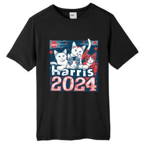 Kamala Harris Election Cat Lady 2024 Democrat Crazy Kitty Gift Tall Fusion ChromaSoft Performance T-Shirt