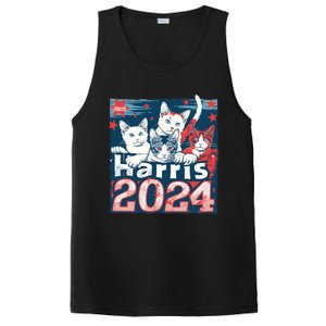 Kamala Harris Election Cat Lady 2024 Democrat Crazy Kitty Gift PosiCharge Competitor Tank