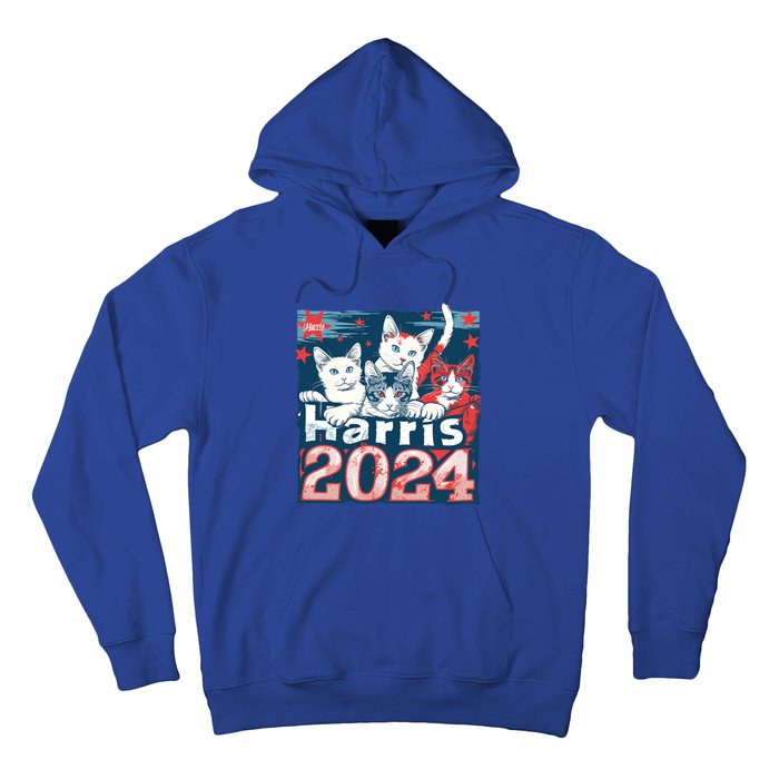 Kamala Harris Election Cat Lady 2024 Democrat Crazy Kitty Gift Hoodie