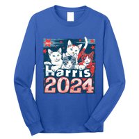 Kamala Harris Election Cat Lady 2024 Democrat Crazy Kitty Gift Long Sleeve Shirt