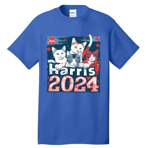 Kamala Harris Election Cat Lady 2024 Democrat Crazy Kitty Gift Tall T-Shirt