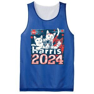 Kamala Harris Election Cat Lady 2024 Democrat Crazy Kitty Gift Mesh Reversible Basketball Jersey Tank