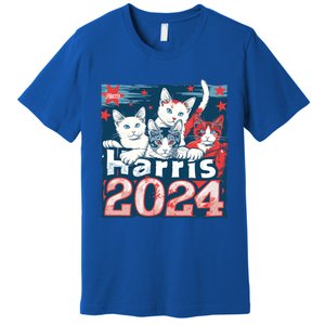 Kamala Harris Election Cat Lady 2024 Democrat Crazy Kitty Gift Premium T-Shirt