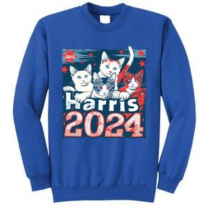 Kamala Harris Election Cat Lady 2024 Democrat Crazy Kitty Gift Tall Sweatshirt