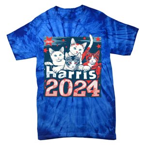 Kamala Harris Election Cat Lady 2024 Democrat Crazy Kitty Gift Tie-Dye T-Shirt