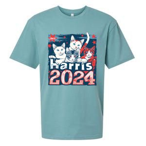 Kamala Harris Election Cat Lady 2024 Democrat Crazy Kitty Gift Sueded Cloud Jersey T-Shirt