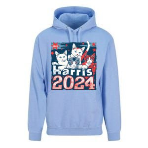 Kamala Harris Election Cat Lady 2024 Democrat Crazy Kitty Gift Unisex Surf Hoodie