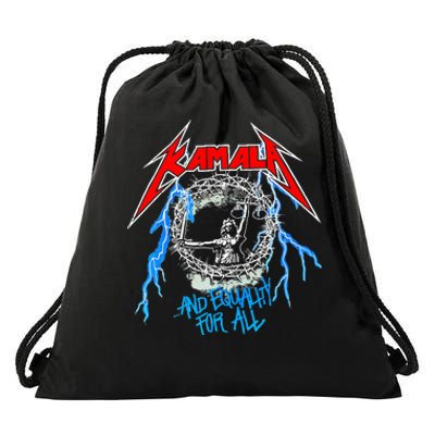 Kamala Harris Equality For All Funny Rock Lover Drawstring Bag