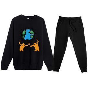 Keith Haring Earth Day Artwork Premium Crewneck Sweatsuit Set