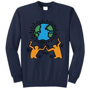 Keith Haring Earth Day Artwork Tall Sweatshirt