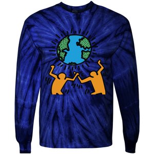 Keith Haring Earth Day Artwork Tie-Dye Long Sleeve Shirt