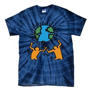 Keith Haring Earth Day Artwork Tie-Dye T-Shirt