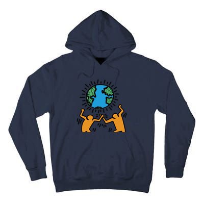 Keith Haring Earth Day Artwork Tall Hoodie