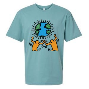 Keith Haring Earth Day Artwork Sueded Cloud Jersey T-Shirt