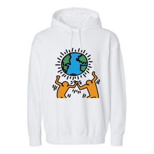 Keith Haring Earth Day Artwork Garment-Dyed Fleece Hoodie