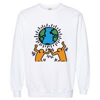 Keith Haring Earth Day Artwork Garment-Dyed Sweatshirt