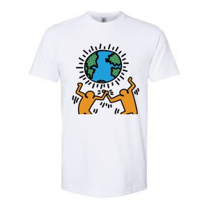 Keith Haring Earth Day Artwork Softstyle CVC T-Shirt