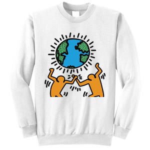 Keith Haring Earth Day Artwork Sweatshirt