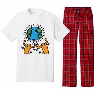 Keith Haring Earth Day Artwork Pajama Set