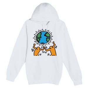 Keith Haring Earth Day Artwork Premium Pullover Hoodie