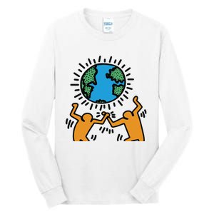 Keith Haring Earth Day Artwork Tall Long Sleeve T-Shirt