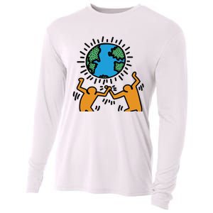 Keith Haring Earth Day Artwork Cooling Performance Long Sleeve Crew