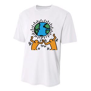 Keith Haring Earth Day Artwork Performance Sprint T-Shirt