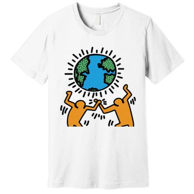 Keith Haring Earth Day Artwork Premium T-Shirt