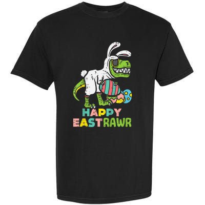 kid Happy Eastrawr Trex Easter Bunny Egg Funny Dinosaur kid Garment-Dyed Heavyweight T-Shirt